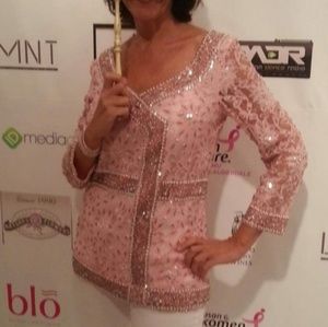 Vintage Beaded Sequined and Lace Top